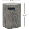 Christopher Knight Home Hearth Outdoor Fire Pit and Tank Holder Set, Lightweight Concrete Tank Table, 30000BTU Round Fire Pit, Woodlike Texture, Concrete Patio Fire Bowl, No Assembly Needed, Gray
