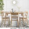 Christopher Knight Home Idalia 50″ Rectangular Dining Set, 5-Pcs Set, Natural Oak / Light Beige