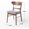 Christopher Knight Home Idalia Dining Chairs, 2-Pcs Set, Dark Grey / Walnut Finish