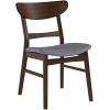 Christopher Knight Home Idalia Dining Chairs, 2-Pcs Set, Dark Grey / Walnut Finish