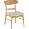 Christopher Knight Home Idalia Dining Chairs, 2-Pcs Set, Light Beige / Oak Finish