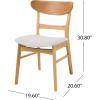Christopher Knight Home Idalia Dining Chairs, 2-Pcs Set, Light Beige / Oak Finish