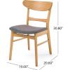 Christopher Knight Home Indoor Wood and Fabric 7 Piece Dining Set, Natural Oak and Dark Gray