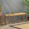 Christopher Knight Home Isaac Outdoor Modern Industrial Acacia Wood Bench, Brown and Teak