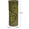 Christopher Knight Home Jayleen Outdoor Polynesian Urn, Antique Green Finish