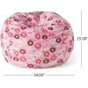 Christopher Knight Home Jerome Modern 3 Foot Fabric Bean Bag, Donut Print and Pink
