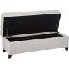 Christopher Knight Home Juliana Fabric Storage Ottoman, Light Gray
