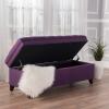 Christopher Knight Home Juliana Fabric Storage Ottoman, Purple