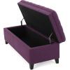 Christopher Knight Home Juliana Fabric Storage Ottoman, Purple