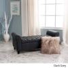 Christopher Knight Home Keiko Fabric Armed Storage Bench, Dark Grey, 19.50”D x 50.00”W x 19.25”H(Bench)