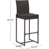 Christopher Knight Home Kelly Outdoor Wicker 30 Inch Barstool (Set of 2), Dark Brown