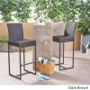 Christopher Knight Home Kelly Outdoor Wicker 30 Inch Barstool (Set of 2), Dark Brown