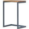 Christopher Knight Home Kora Outdoor Firwood C-Shaped Accent Table, Antique / Black With Blue