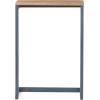 Christopher Knight Home Kora Outdoor Firwood C-Shaped Accent Table, Antique / Black With Blue