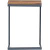 Christopher Knight Home Kora Outdoor Firwood C-Shaped Accent Table, Antique / Black With Blue