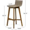 Christopher Knight Home La Brea Outdoor Acacia Wood and Wicker Barstools (Set of 4), Light Brown and Teak