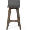 Christopher Knight Home La Brea Outdoor Wood & Wicker Barstools (Set of 4), Gray