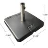 Christopher Knight Home Larissa Outdoor 119lb Concrete Square Umbrella Base with Stainless Steel Collar, Black