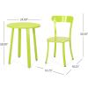 Christopher Knight Home Larson Outdoor Bistro Set, Matte Lime Green