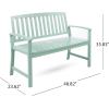 Christopher Knight Home Laurel Farmhouse Cottage Acacia Wood Bench, Light Mint