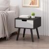 Christopher Knight Home Leila End Table, Black, White 15.5 in x 15.5 in x 16.75 in(Black  White)