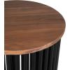 Christopher Knight Home Lemas Acacia Wood Accent Table, 17.5″ W Round Modern Sofa Side Table with Wood Base, Compact End-Tables for Living Room Bedroom Home Office, Natural+Black
