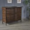 Christopher Knight Home Leni Indoor Acacia Bar Set with Rustic Metal Finish Accents, Dark Brown / Rustic Metal(Acacia Bar Set)