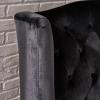 Christopher Knight Home Leora Modern Glam Tufted Velvet Wingback Loveseat, Black / Dark Brown