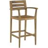Christopher Knight Home Lera Outdoor Rustic Acacia Wood Barstool (Set of 2), Teak Finish