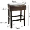 Christopher Knight Home Lisette Backless Counter Stools, 2-Pcs Set, Brown