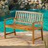 Christopher Knight Home Loja Acacia Bench, Teak Finish