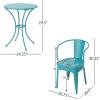 Christopher Knight Home Lourdes Iron Bistro Set, 3-Pcs Set, Matte Teal