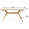 Christopher Knight Home Lucious Curved Leg Rectangular Dining Set, 5-Pcs Set, Natural Oak / Green Tea