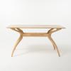 Christopher Knight Home Lucious Curved Leg Rectangular Dining Set, 5-Pcs Set, Natural Oak / Light Beige
