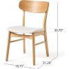 Christopher Knight Home Lucious Fabric / Oak Finish Dining Chairs, 2-Pcs Set, Light Beige