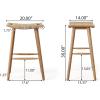Christopher Knight Home Magwen Outdoor Acacia Wood Barstool with Wicker (Set of 2), Light Brown and Light Multi-Brown