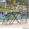 Christopher Knight Home Margarita Outdoor Wicker Bar Set, 3-Pcs Set, Multibrown