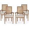 Christopher Knight Home Maria DINING CHAIR SETS, Wood, Beige + Natural(Beige + Natural)