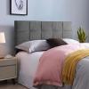 Christopher Knight Home Marlene Contemporary Upholstered Queen/Full Headboard, Charcoal Gray and Black