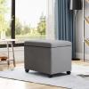 Christopher Knight Home Mateo Traditional Home Office Fabric File Storage Ottoman, Gray