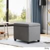 Christopher Knight Home Mateo Traditional Home Office Fabric File Storage Ottoman, Gray