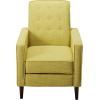 Christopher Knight Home Mervynn Mid-Century Modern Fabric Recliner, polyester, Muted Green / Dark Espresso(Muted Green)