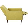 Christopher Knight Home Mervynn Mid-Century Modern Fabric Recliner, polyester, Muted Green / Dark Espresso(Muted Green)