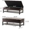 Christopher Knight Home Miriam Ottoman with Storage and Bottom Rack, Espresso