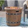 Christopher Knight Home Muriel Outdoor 25″ Light-Weight Concrete Round Fire Pit 40K BTU, Dark Brown