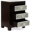 Christopher Knight Home NIGHTSTAND, Dark Walnut + Black