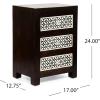 Christopher Knight Home NIGHTSTAND, Dark Walnut + Black
