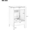 Christopher Knight Home Natty 20.3″ Bathroom Vanity with Ceramic Sink, Acacia Wood Frame, Removable Internal Functional Drawer, Storage Cabinet with Door Organizer, Soft-Closing Door, White(White)