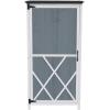 Christopher Knight Home Neapo 54″ Patio Storage Shed, Wood Tool Shed, 5 Storage Zones Garden Tool Organization, Two-Tone Storage Sheds, Hinged Door Storing Tools Cushions Seational Items, Gray+White
