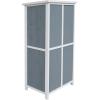Christopher Knight Home Neapo 54″ Patio Storage Shed, Wood Tool Shed, 5 Storage Zones Garden Tool Organization, Two-Tone Storage Sheds, Hinged Door Storing Tools Cushions Seational Items, Gray+White